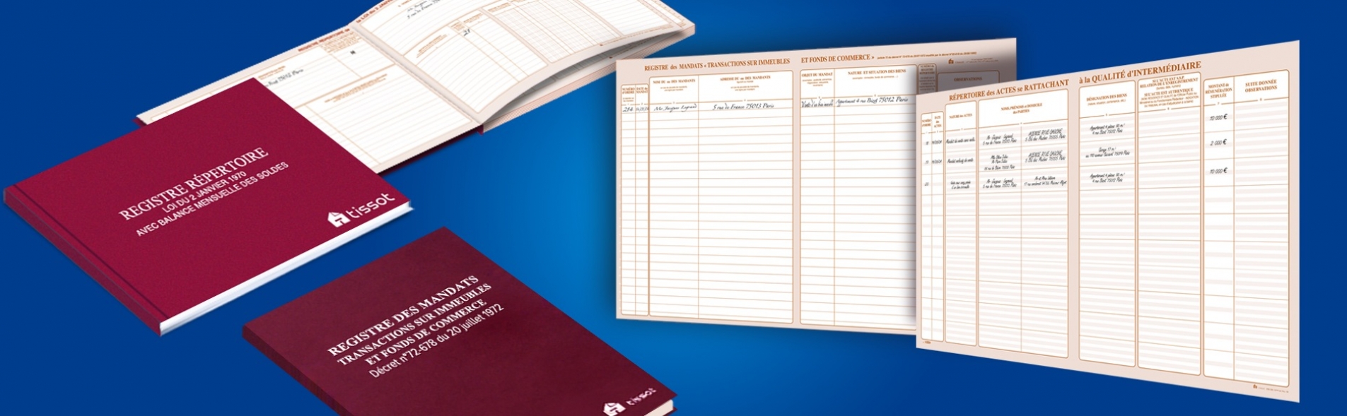 Registres obligatoires pour professionnels de l'immobilier